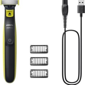 Aparador e raspador OneBlade com 3 pentes, à prova d’água, Bivolt - QP2724/10 Philips