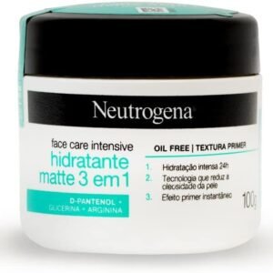 Neutrogena Hidratante Facial Matte 3 em 1 Face Care Intensive, 100g