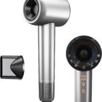 Secador de Cabelo Profissional ‎ROMANTIC CROWN 1500W, Cinza, Baixo Ruído, Íons Negativos, Portátil, 127v/20A